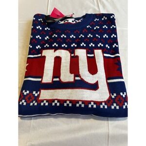 FOCO NFL New York Giants Big Logo Ugly Christmas Sweater Size XL NWT
